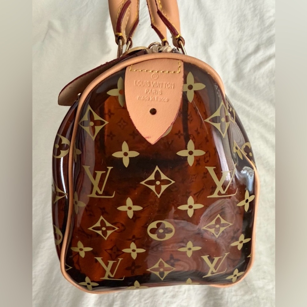 👑✅PRICE FIRM✅ Fashion Plastic PVC Monogram Speedy Bag Hand Bag Style Purse - Picture 7 of 17
